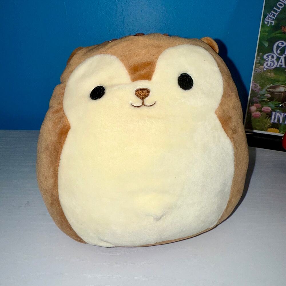 Squishmallows 8" Chipmunk Plush 2018 Brown & Cream Squirrel EUC Collectible